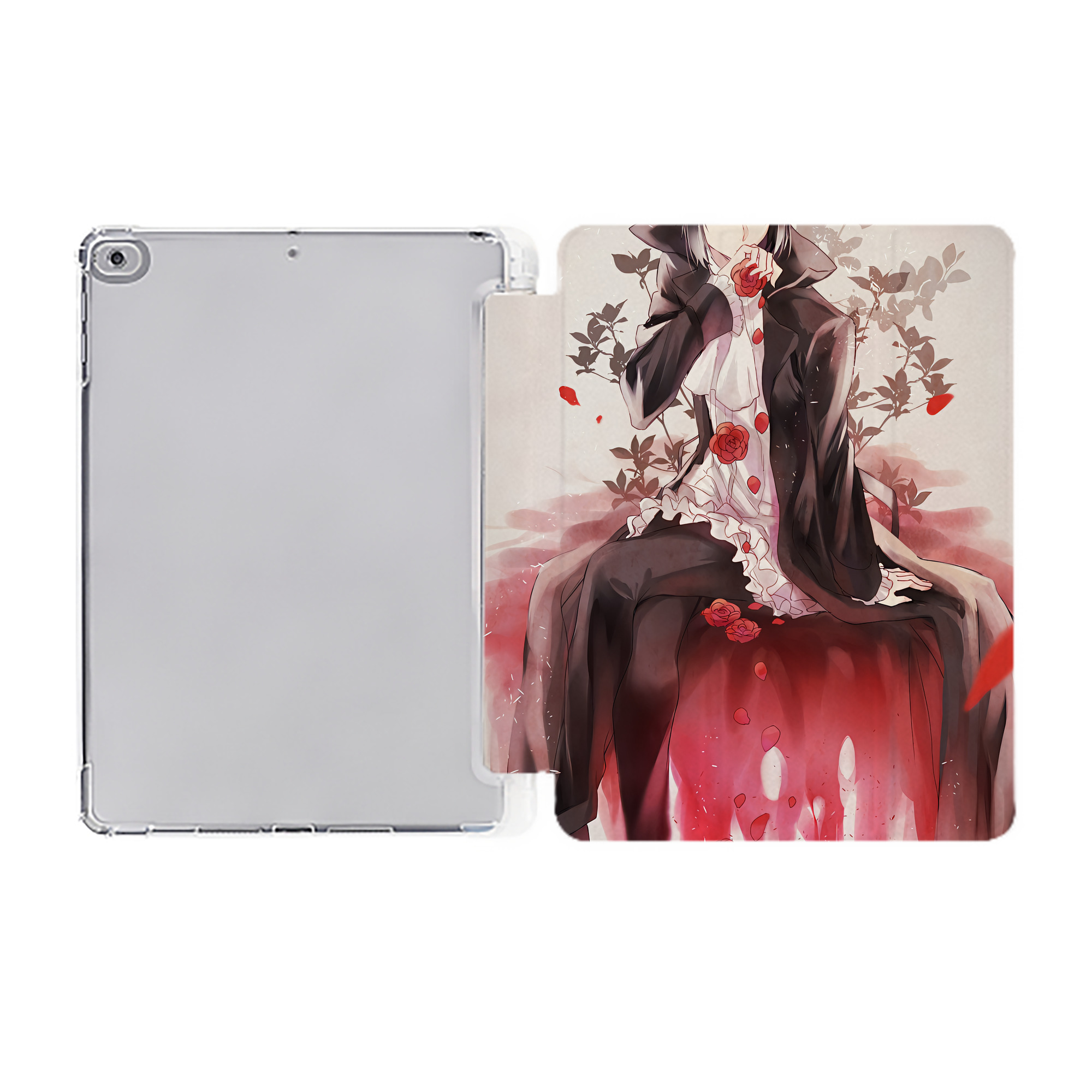 （画像用） 文豪ストレイドッグス Bungo Stray Dogs IPad ケース ペン収納付き 三つ折りスタンド PUレザー×シリコン 対応機種9.5/10.5/10.9インチ